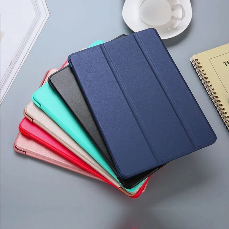 silicone cover for apple iPad mini 4 case 5 2 1 soft back PU leather 3 fold green black blue red gold coque for iPad mini 3 case