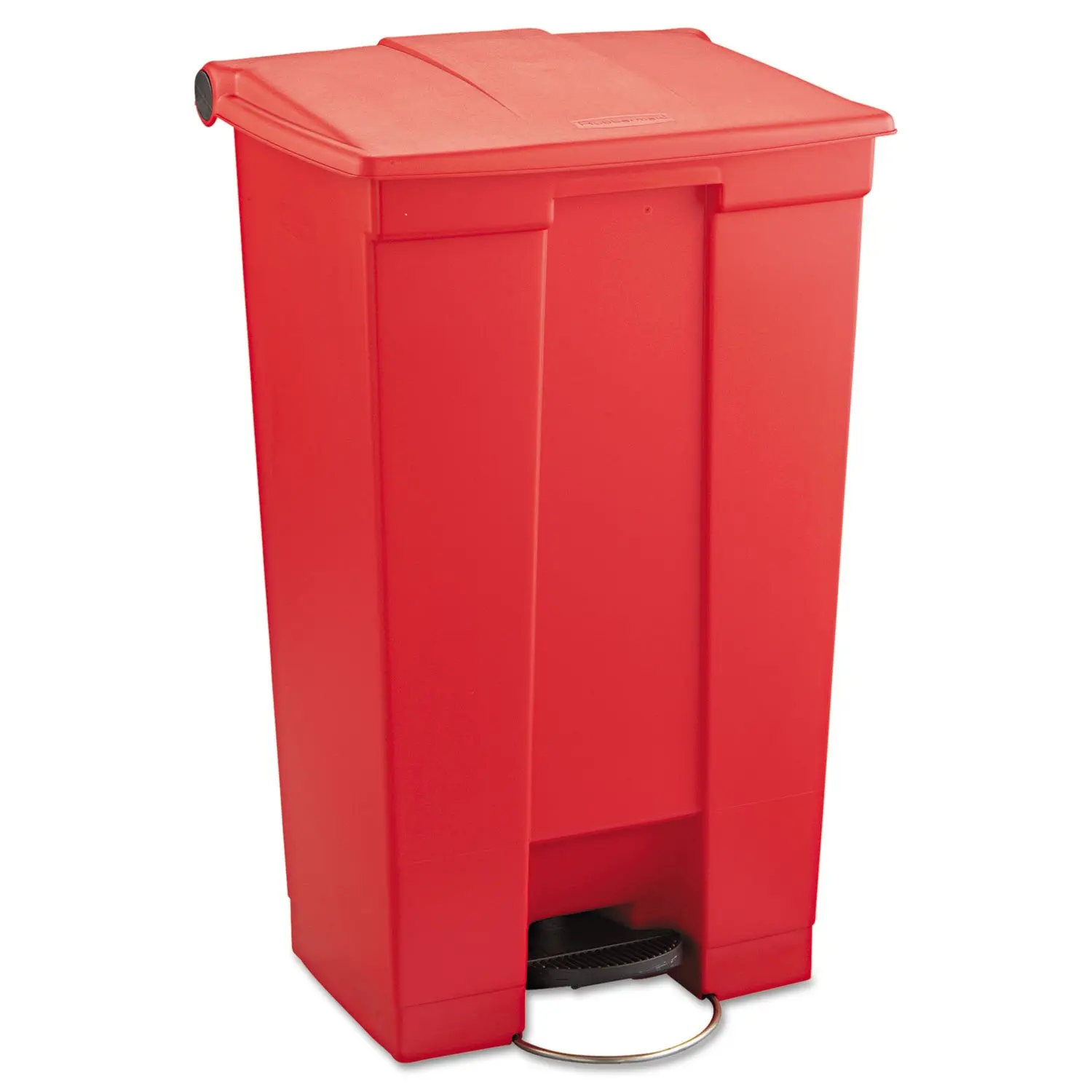 Slim Jim Front Step On Trash Can Red 23-Gallon Hands-Free Garbage Can for Medical Waste in Hospitals/Lab/Emergency/Patient Rooms