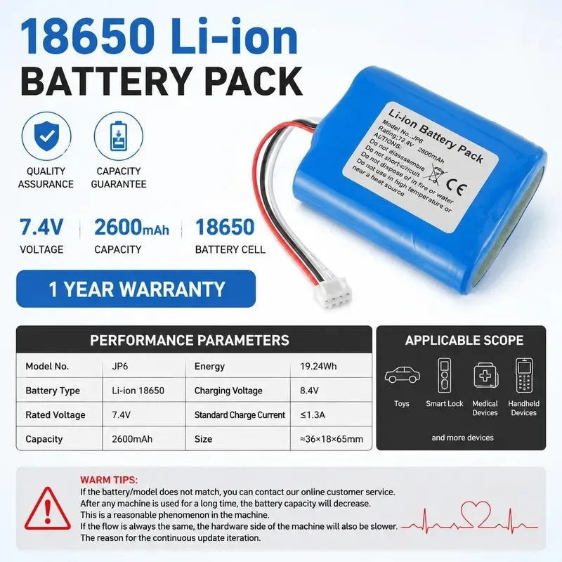 Replacement Battery for Jiangsu Yakai JP6 Syringe Pump Factory Direct Sales Quality Assurance