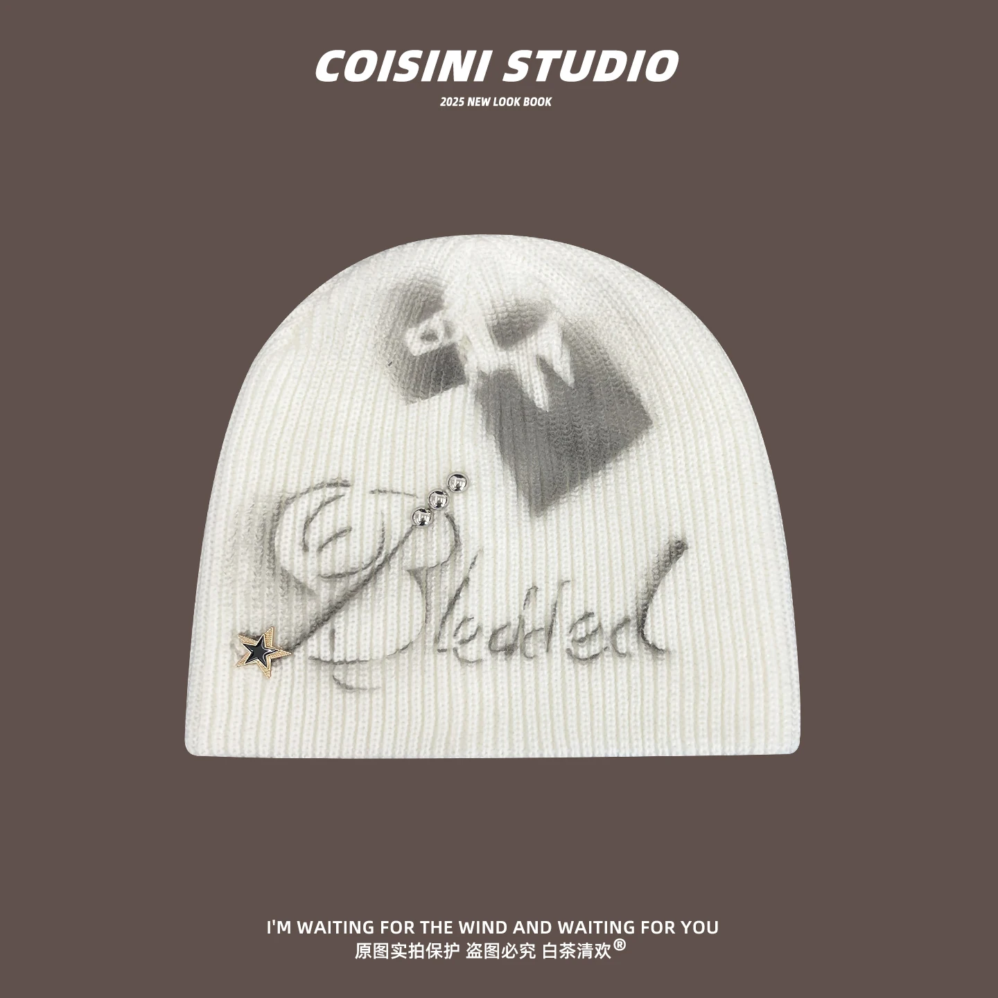 الرجعية الكتابة على الجدران الطباعة البلوز قبعة للنساء الرجال الهيب هوب Y2K Skullies للجنسين الشارع موضة رسالة محبوك ترهل الأغطية