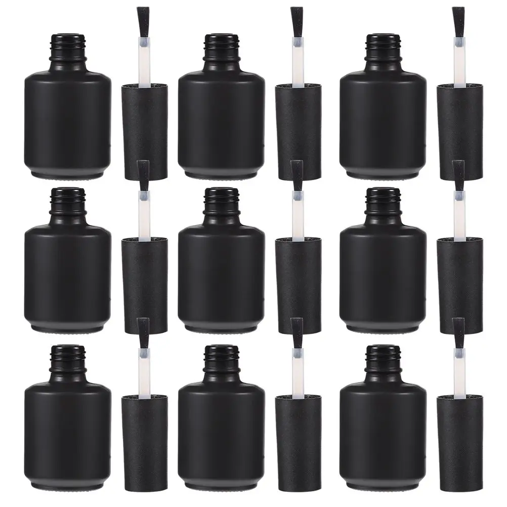 12Pcs Nail Polish Empty Bottles Glass Refillable Compact Storage Bottle 15Ml Leakproof Portable for Manicure Nail Polish Bottle