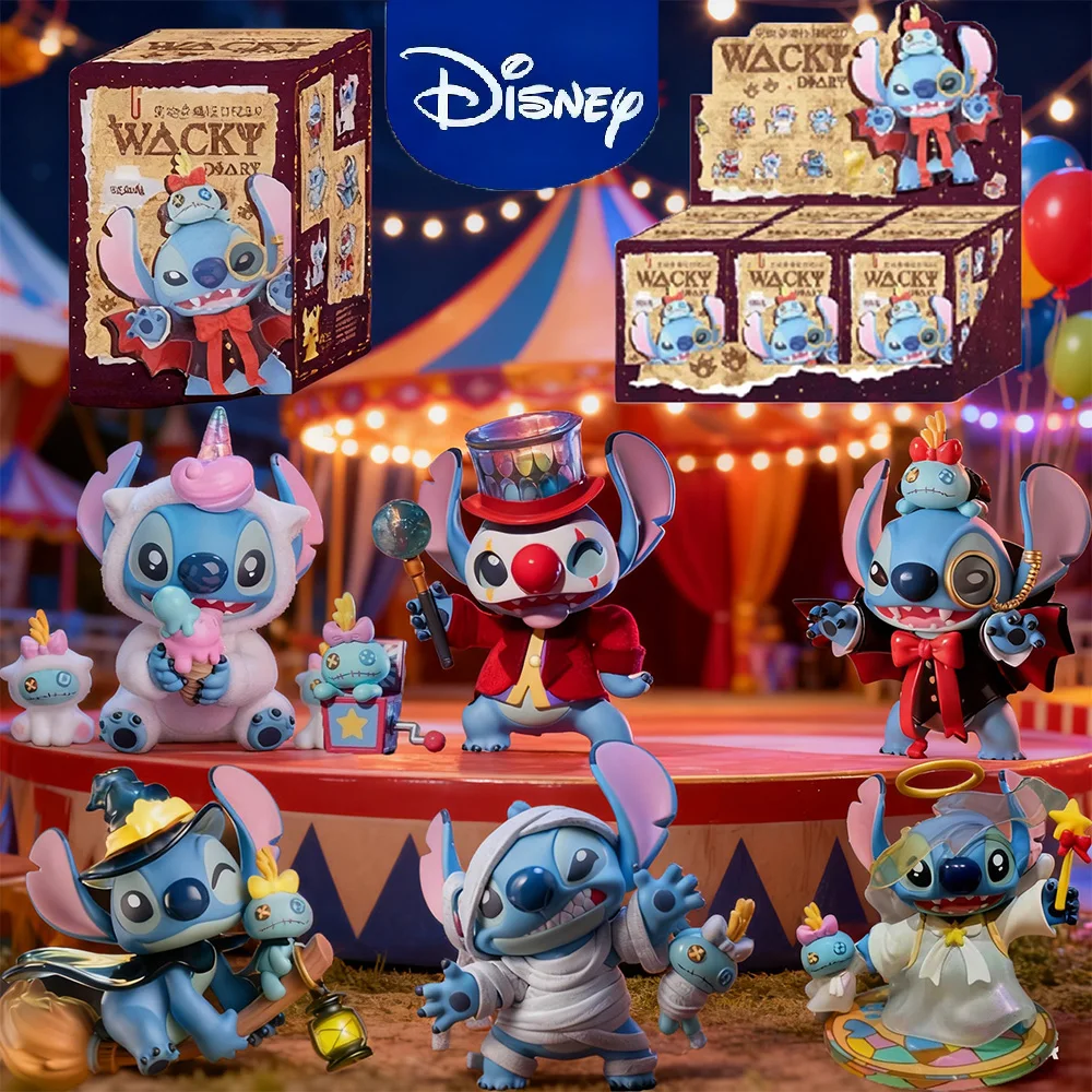 

Disney Stitch Blind Box Weird Diary Series-Mystery Коллекционные аниме-фигурки, милая кукла-статуя из ПВХ для детей, подарки на день рождения
