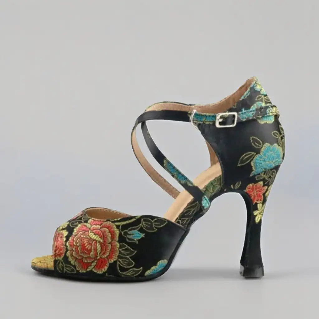 

Женские модные туфли на высоком каблуке LOOGTSHON для джазовых танцев, латинских танцев, на водонепроницаемой платформе, удобная женская обувь