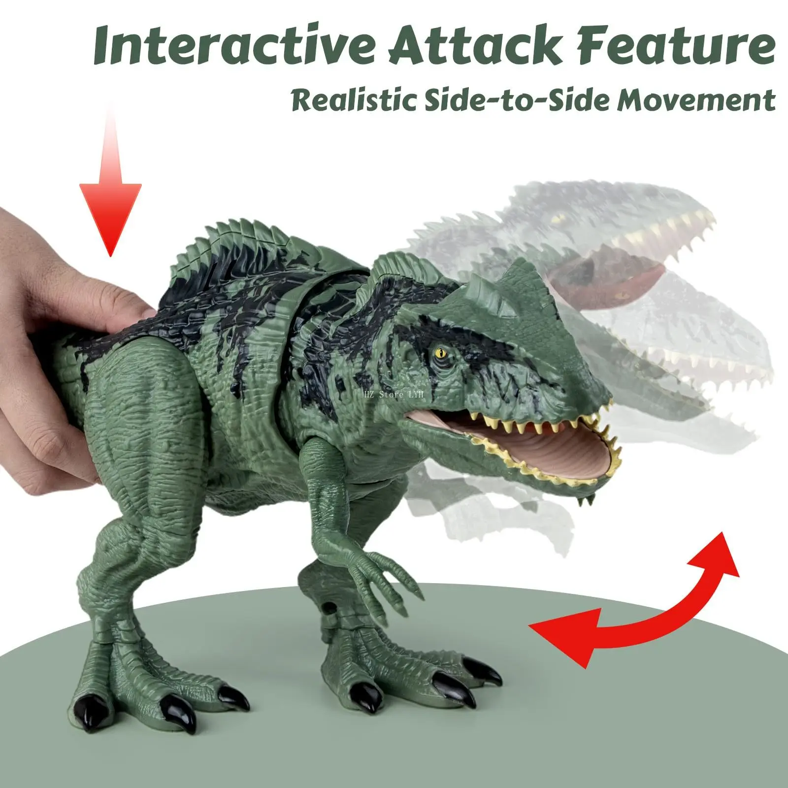 Jurassic-Park Giganotosaurus Dinosaur Toys Dinosaur Action Figure Toys with Attack Feature, Sound, Roar & Light, Birthday Gift