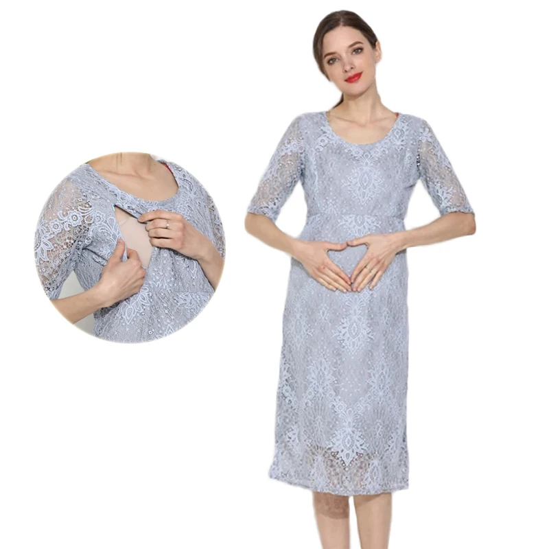 

Emotion Moms новая кружевная одежда для беременных вечерние платья для беременных платье для кормления грудью для беременных женщин платье для беременных