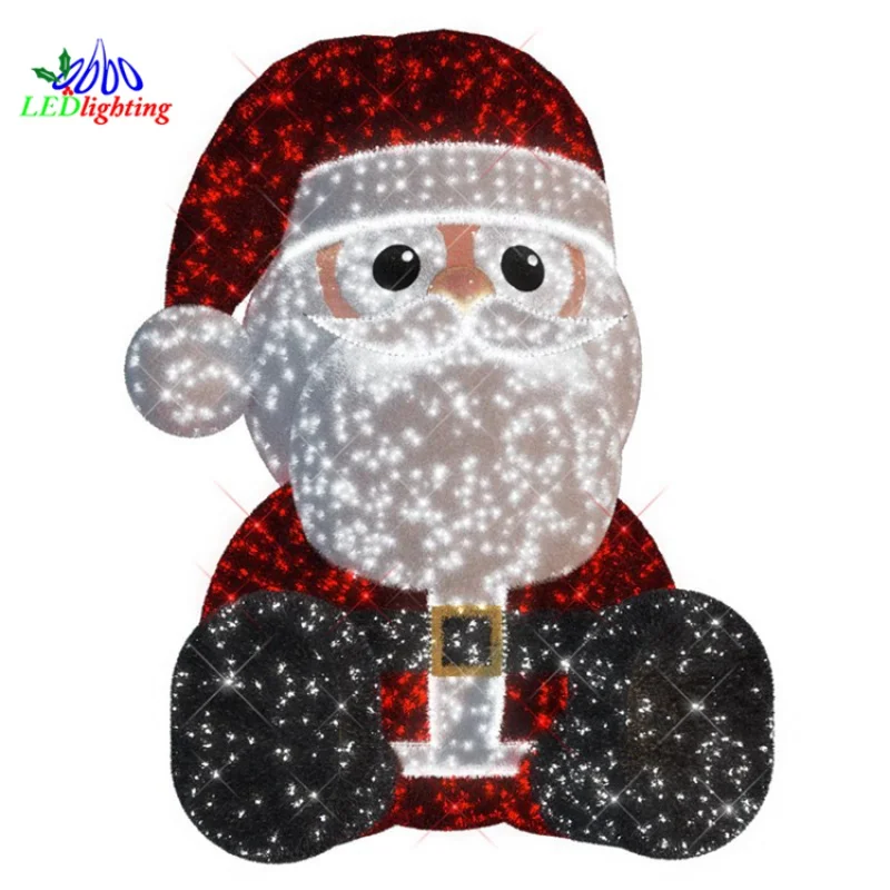 Custom. outdoor LED led motif 3D Santa Claus motif lights