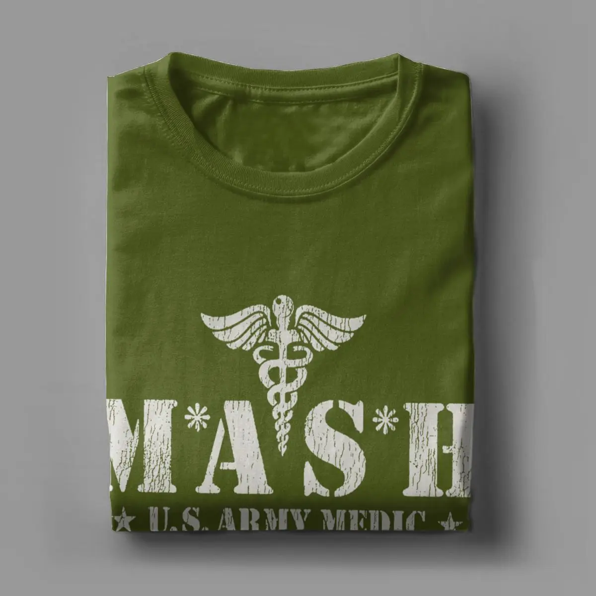 Novelty Mash 4077 TV Show T-Shirts Men Round Neck Pure Cotton T Shirt Short Sleeve Tee Shirt Gift Idea Clothing