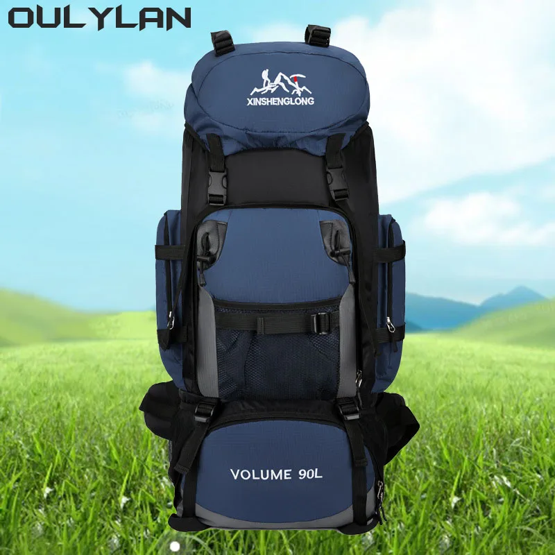 

OULYLAN High-Capacity Cycling Camouflage 90L Waterproof Men Large Capacity Outdoor Waterproof Backpacks Travel Luggage Bag