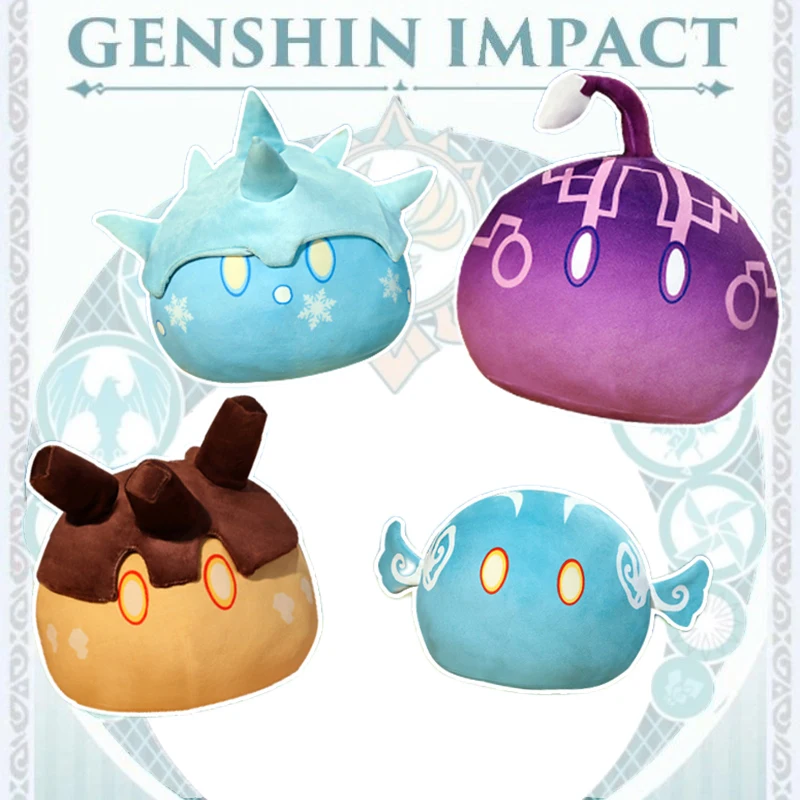 

Genshin Impact Slime Plush Pillows Soft Cartoon Kawaii Soft Stuffed Cushion Cute Toy Doll Anime Birthday Gift Pillows Decor Home