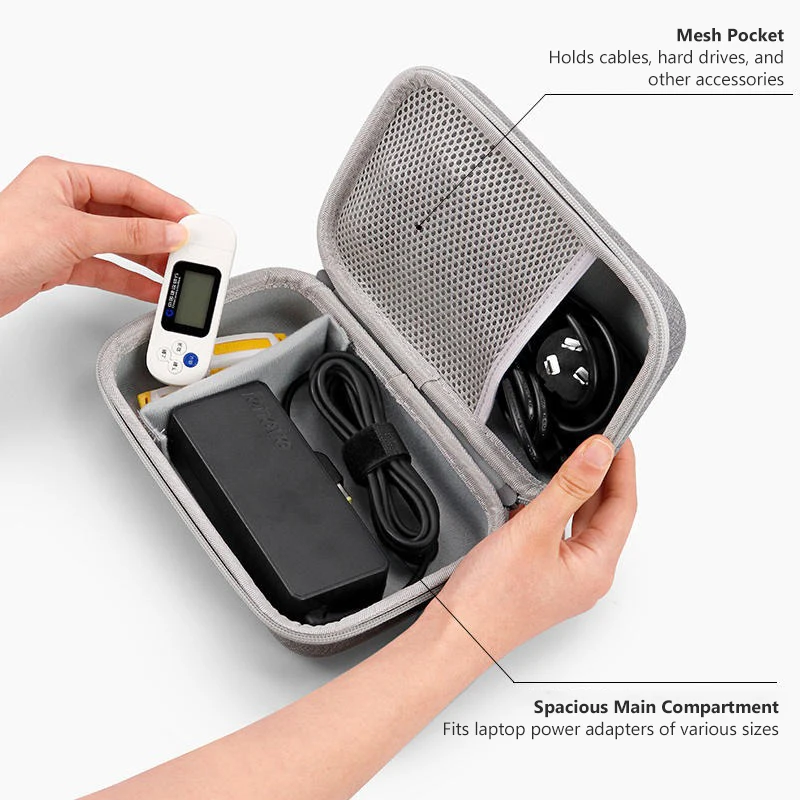 Hard Shell Digital Gadgets Storage Bag for Mac Adapter Mouse Data Cable Earphone HDD Electronics Gadgets Organizer Case