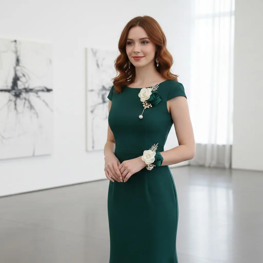 

2 шт. Элегантные цветочные композиции для запястья и аксессуары для букетов для свадебных торжеств, свадебный букет для невесты и жениха, комплект цветов для запястья