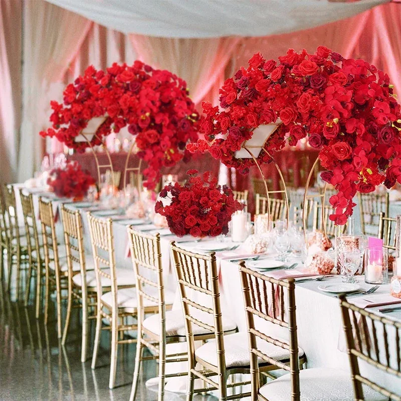 Red Hydrangea Flower Ball Artificial Arrangement for Wedding Centerpieces Table Decor Banquet Events And Party Props