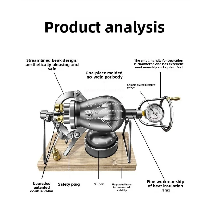 

Винтажная традиционная машина для попкорна, бытовая мини-машина, популярная в интернете, ручная, из пищевой нержавеющей стали 304