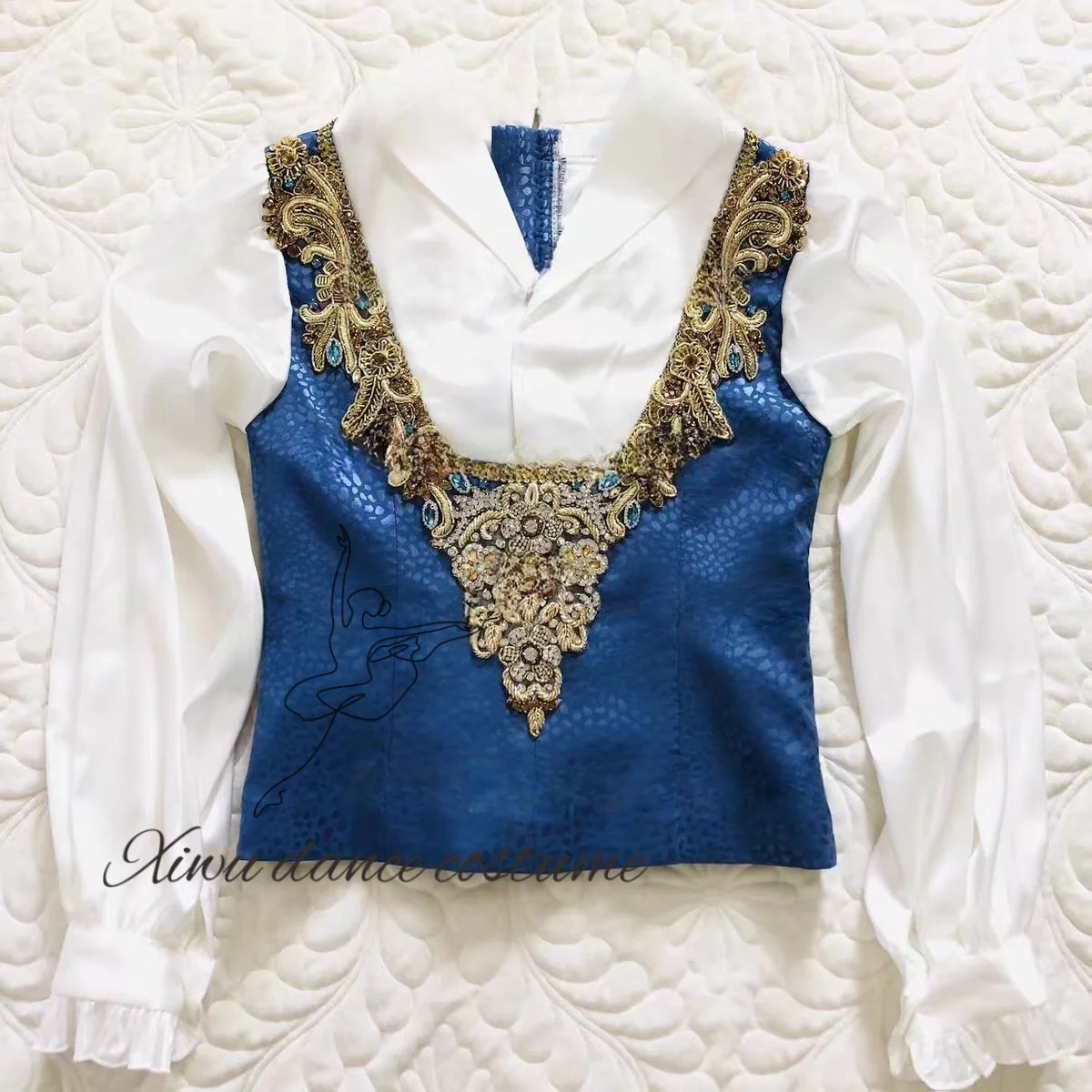 2025 New Custom men's ballet Jacket with gold trim Men's performance Dance Jacket Exquisite universal menswear