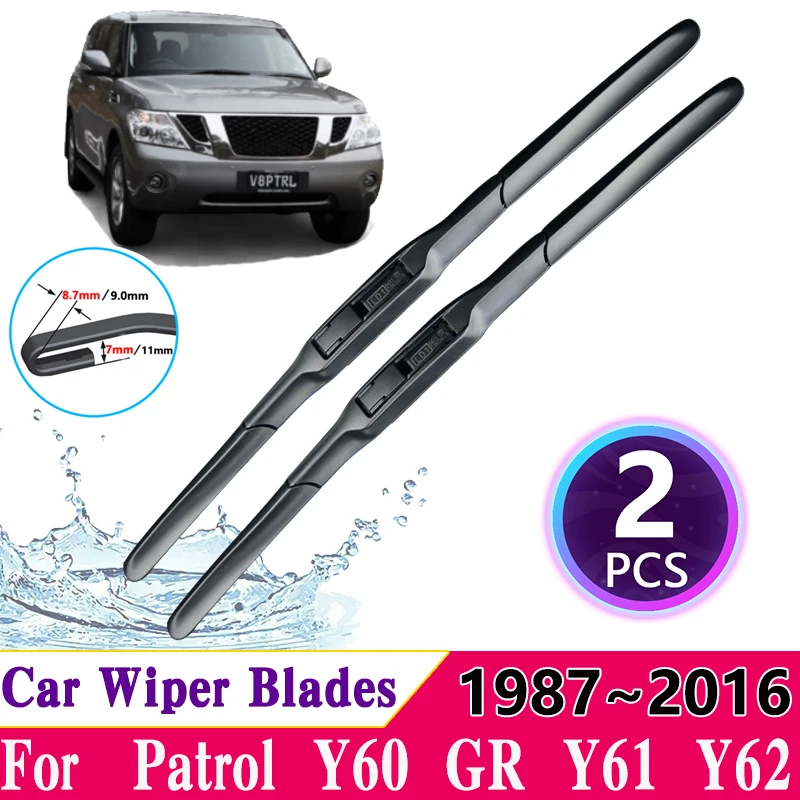 

for Nissan Patrol Y60 GR Y61 Y62 Safari 1987~2016 Auto Front Windscreen Windshield Wipers Blades Wipers Blade Car Accessories