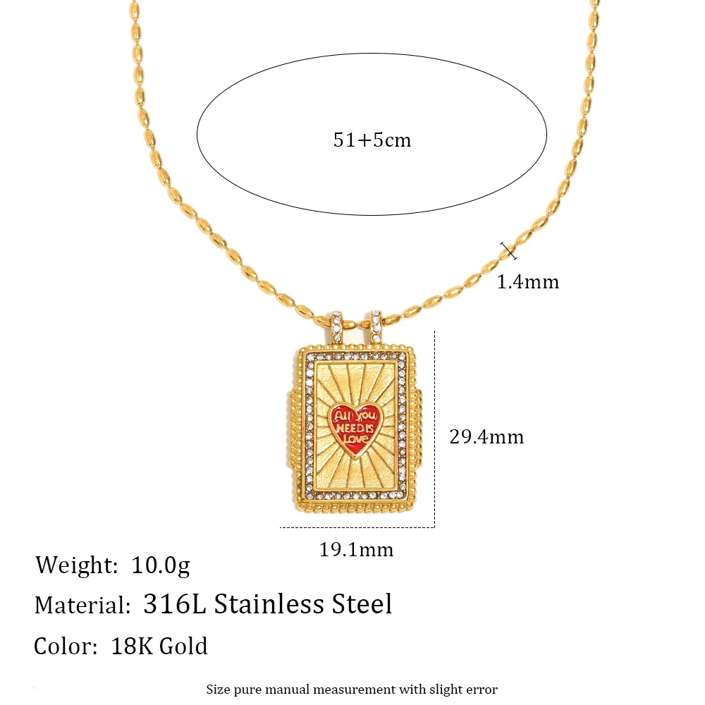MamacitaSlay 316L roestvrij staal emaille zirkoon hart ster maan ring ketting partij waterdichte sieraden dames charme sieraden
