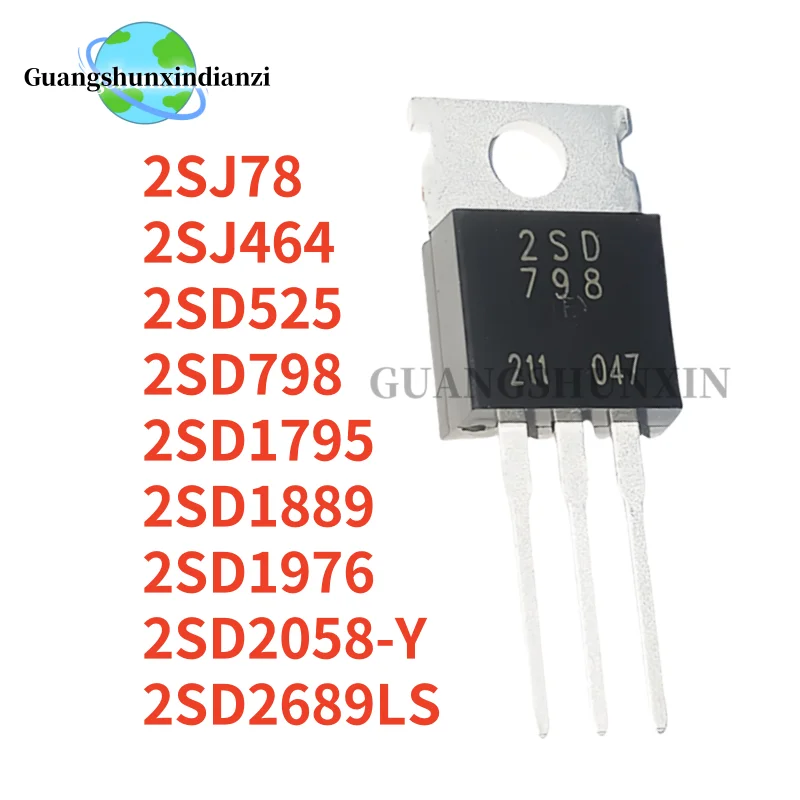 10pcs/lot 100% New Original 2SD1795 2SD1889 2SD1976 2SD2058-Y 2SD2689LS 2SD525 2SD798 2SJ464 2SJ78 TO-220 In Stock