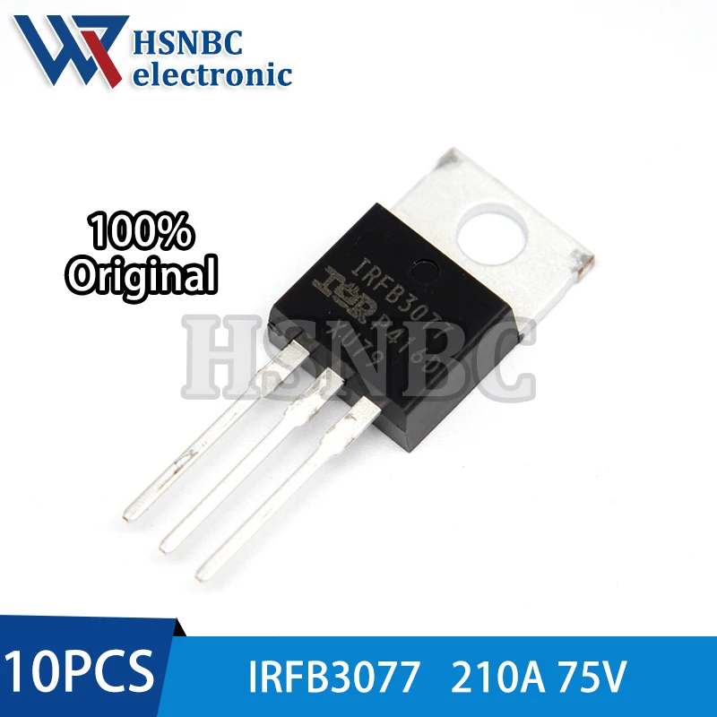 

10PCS IRFB3077 IRFB3077PBF TO-220 210A 75V N-Channel Power MOSFET Transistor 100% New Original