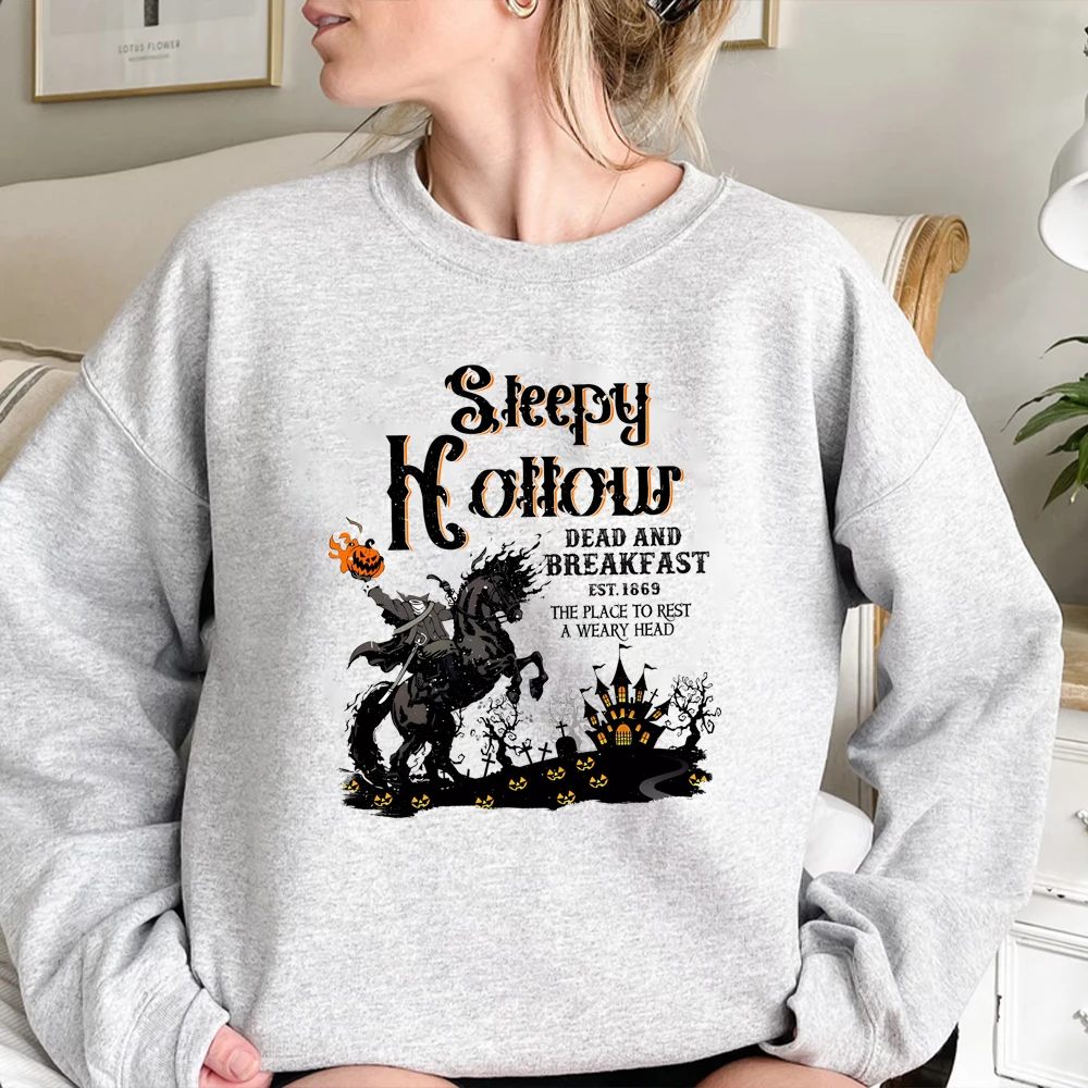 Halloween Horror Sweatshirt Retro Halloween Shirt Sleepy Hollow Sweater Headless Horseman Shirts Fall Halloween Sweatshirt