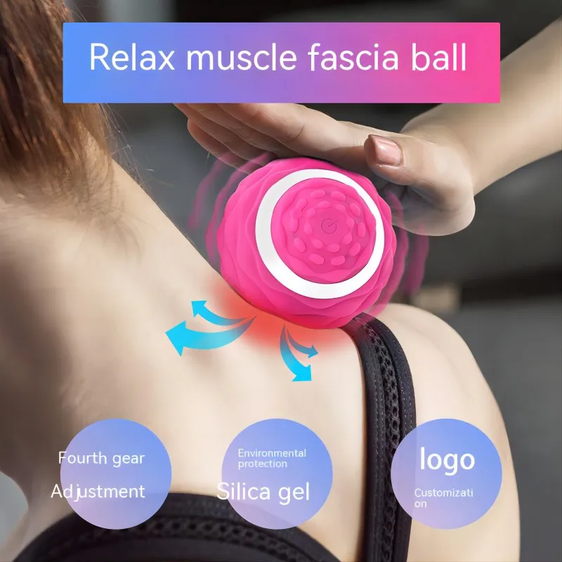 Yoga Fascia Ball Deep Muscle Relaxation Plantar Massage Ball Electric Vibrating Peanut Ball Muscle  Relaxing  Home Gym Portable