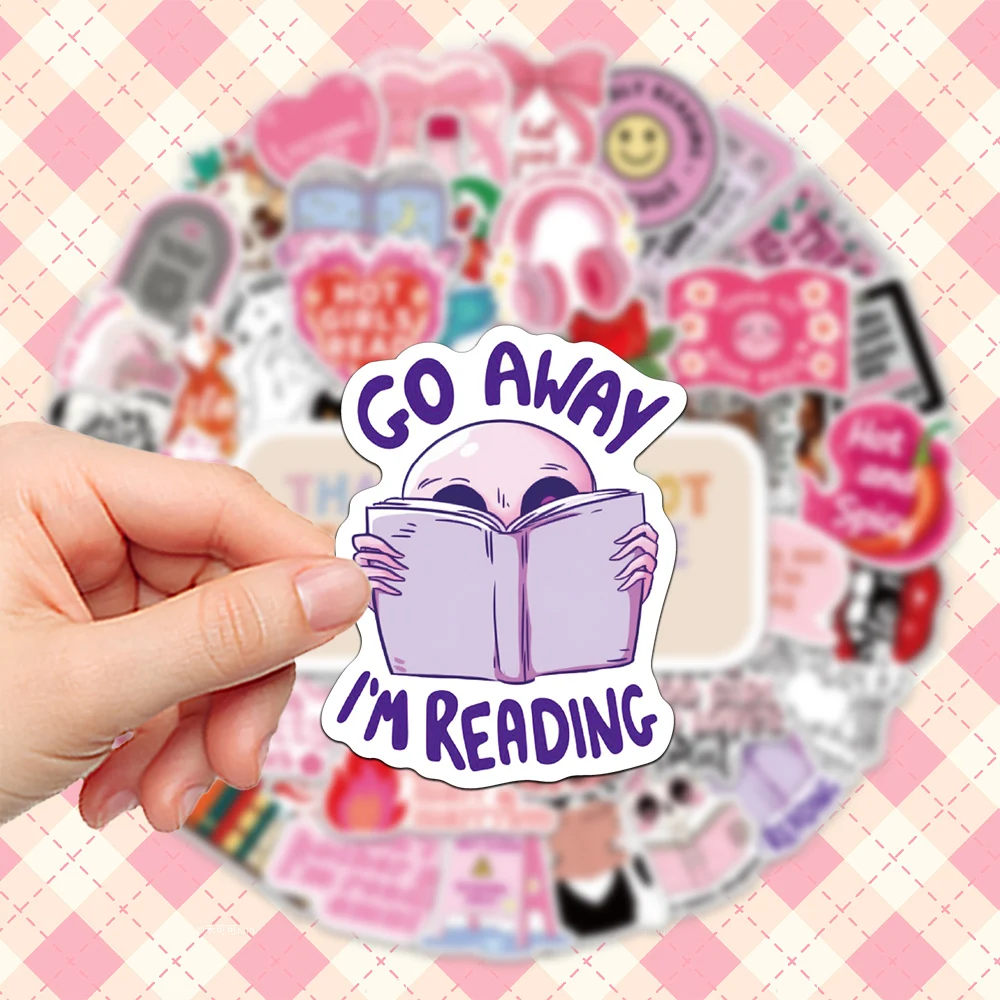 50pcs Bookish Smutty decorative stickers for laptop tablet refrigerator diary handbook notebook cell phone case skateboard