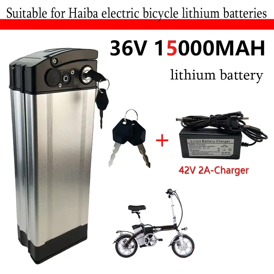 HaiBa 36V Ebike Battery Pack 10000mAH/15000mAH/20000mAH For Shengmilo MX20 Folding Fat Tire Snow Bike Electric Bicycle