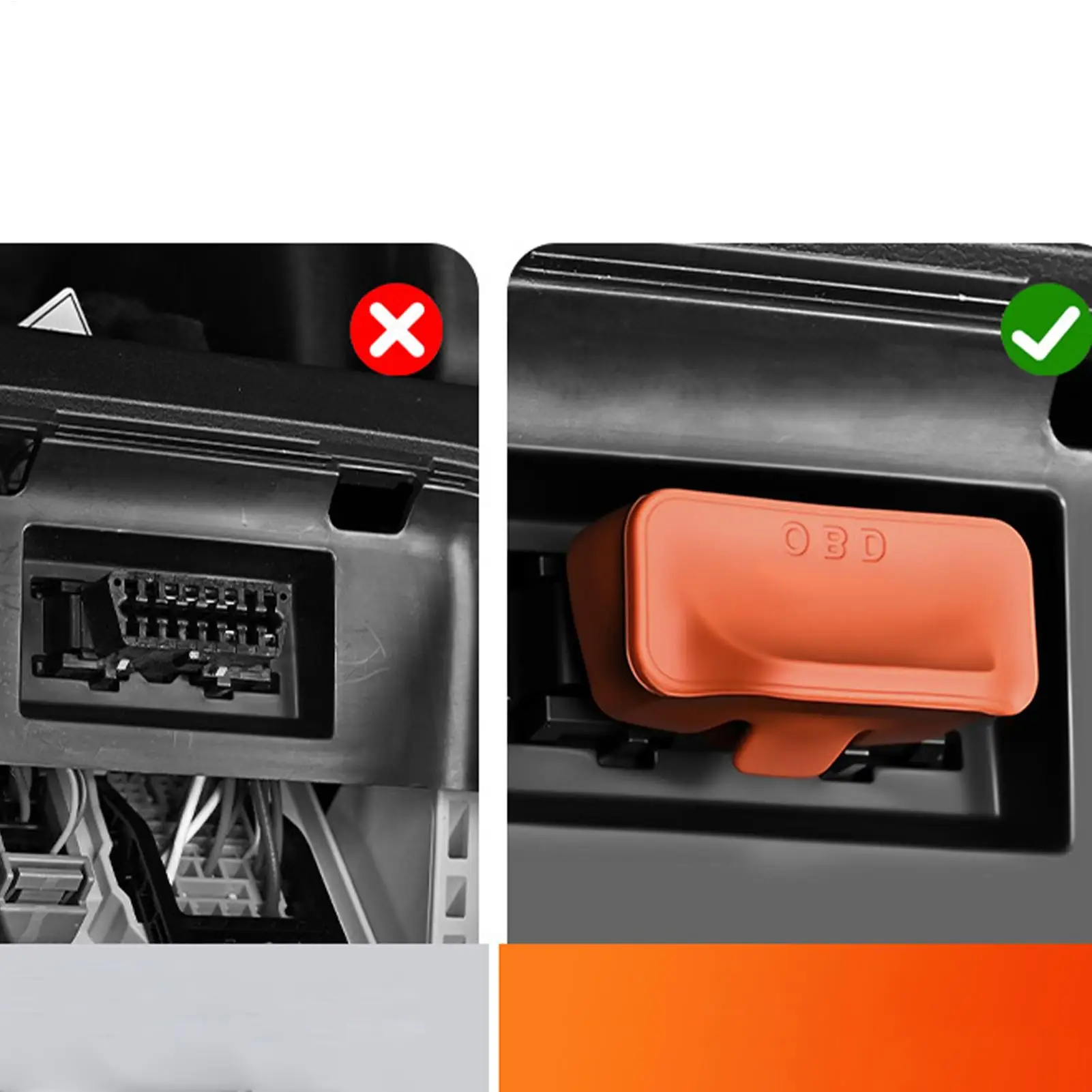 غطاء منفذ obd obd الحرس الغبار درع التشخيص موصل حامي ل البضائع عربة جولف سيدان شاحنة SUV فان RV السيارات #5