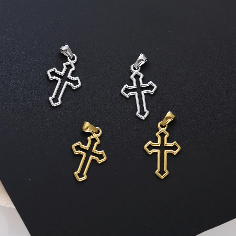 

Cordial Design 50Pcs 16*30MM Jewelry Accessories/DIY Pendant For Necklace/Hand Made/Cross Shape/Stainless Steel Charms #195128