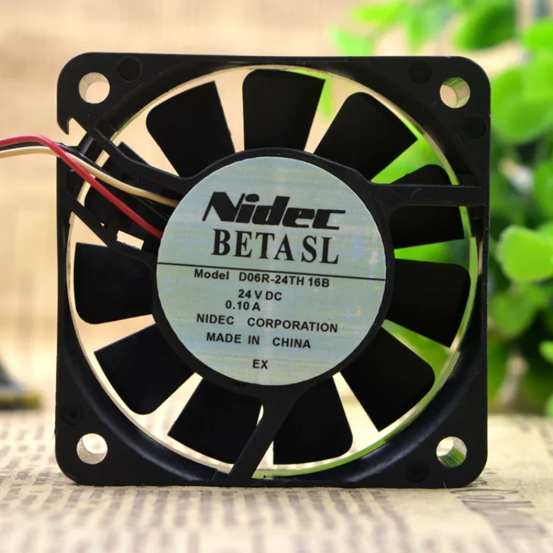 New Cooling Fan For Nidec D06R-24TH 16B 24V 0.10A 3-wire Converter Cooler Fan 6CM 6015 60ร60ร15mm
