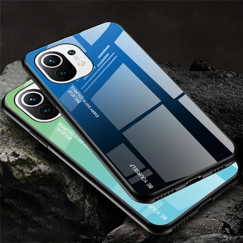 For Xiaomi 11 13 13T Pro Case Protective Tempered Glass Cover For Xiaomi Mi 11 Lite 5g ne 12T 11T Pro Case Cover