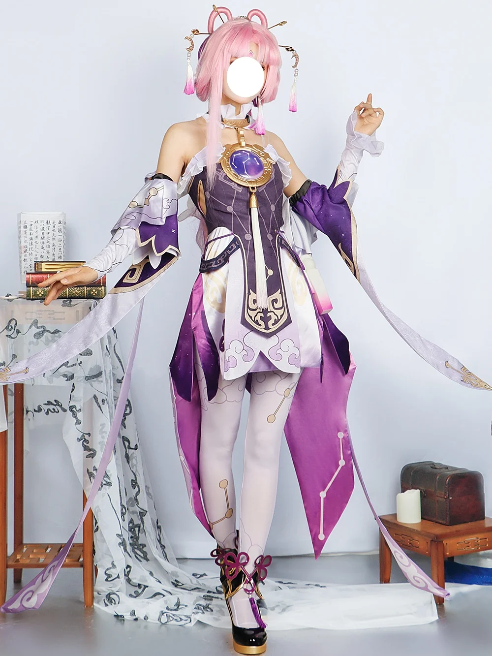 Fu Xuan Anime Game Honkai: Star Rail Cosplay Costume Clothes Wig Shoes Uniform Cosplay Xianzhou Alliance Augur Halloween Party