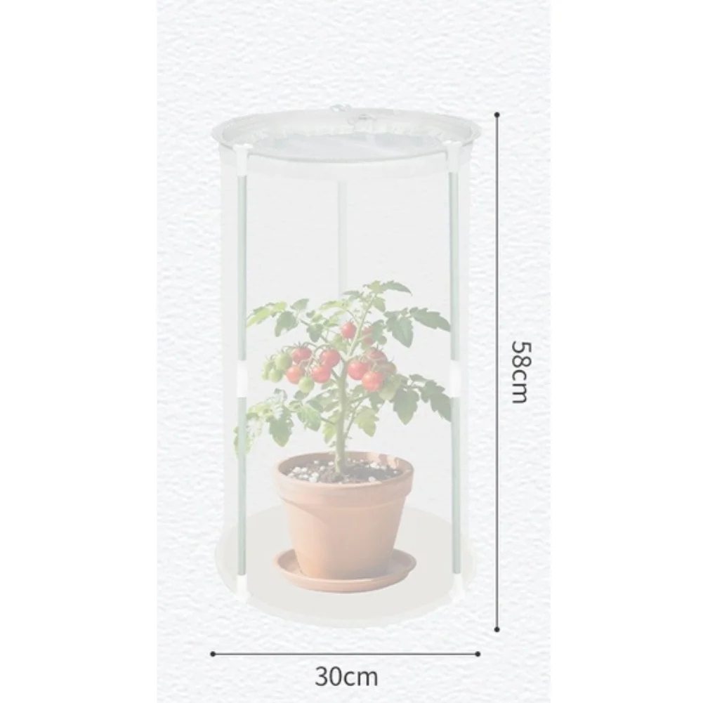 Adaptable for Plant Cage Cover Garden Round Trellis Guard Garden Bird Netting Compact Storage Ventilated Mesh Design