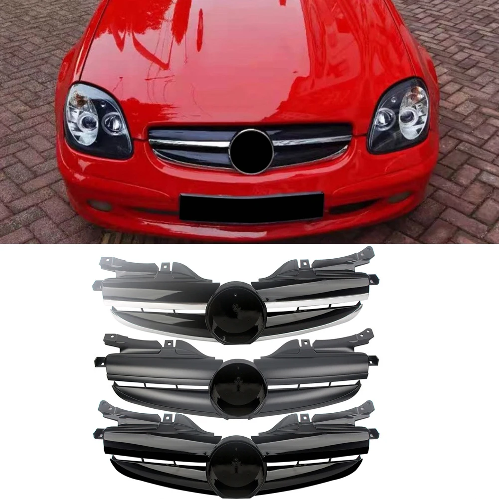 New Front Racing Radiator Upper Grills For Mercedes-Benz R170 SLK-Class SLK200 SLK230 SLK280 SLK300 SLK320 350 1996-2003 view 5