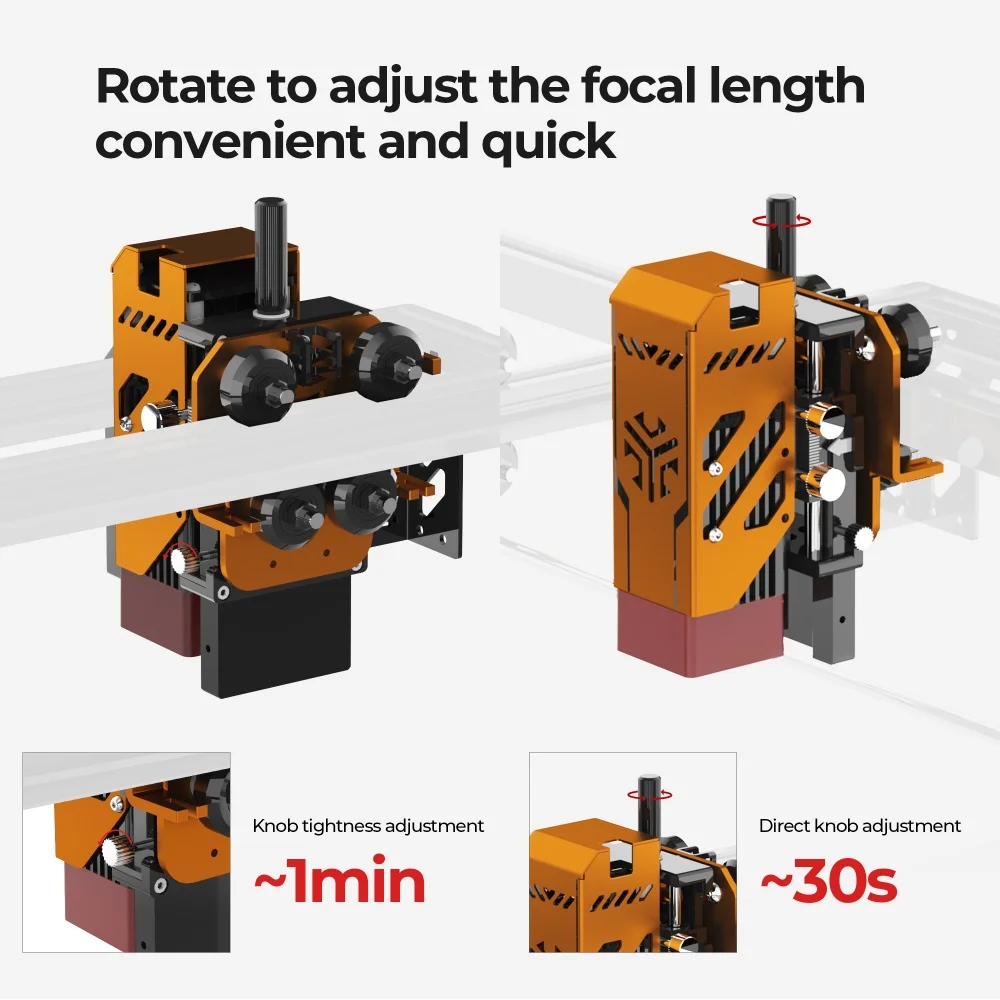 ACMER Manual Z-axis Module Sliding Lifting Device T-screw Self-locking Digital Position Counter for P1/P2/P3 Laser Engraver