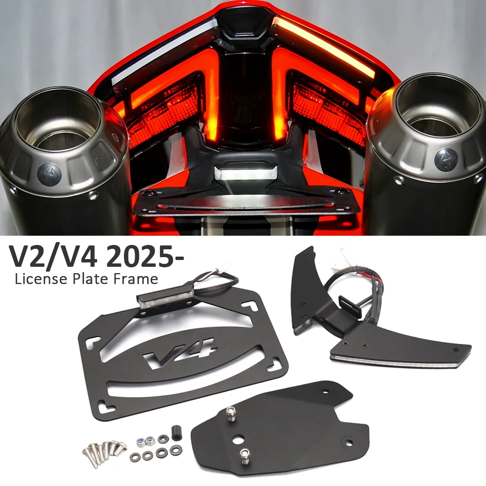 

Motorcycle For Ducati Panigale V4S V4 V2 Streetfighte V2 V4 2025 Mount Fender Eliminator Tail Tidy License Plate Holder