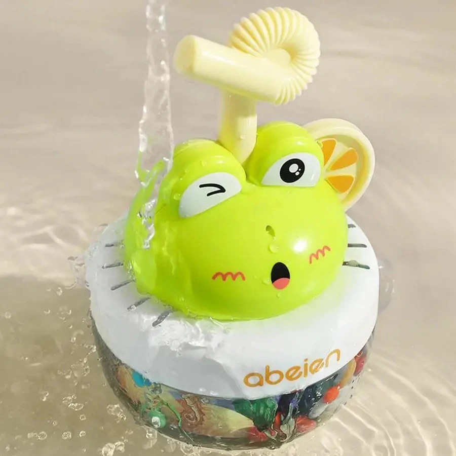 Amphibien spielzeug Kleinkind kriechen Schaukel Bad Spielzeug Spritz spielzeug mit Glocke Junge Badewanne Bad Dusche Becher Bad Spielzeug (voll qualifiziert)