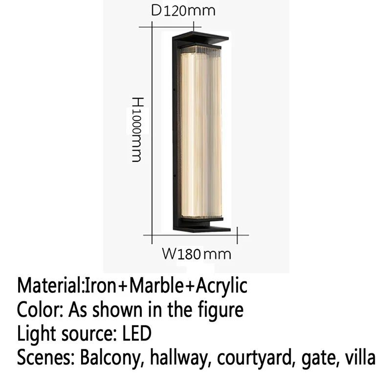 CEDRIC Lámparas de pared LED contemporáneas para exteriores Simplicidad eléctrica Balcón impermeable Pasillo Patio Villa Puerta Hotel