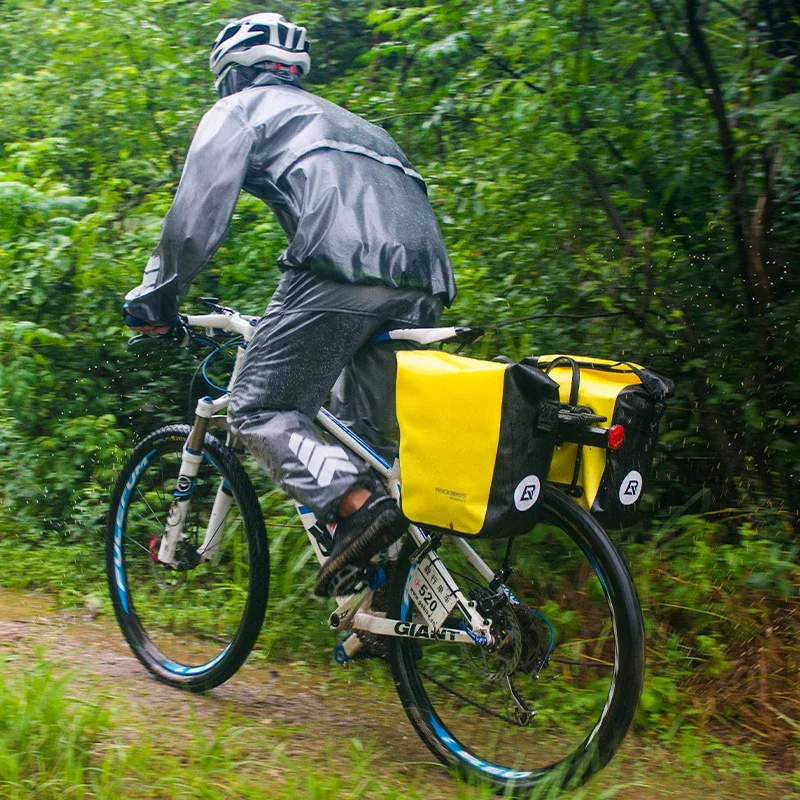 ROCKBROS Bicycle Bag Waterproof 18-36L Portable Bike Bag Pannier Rear Rack Tail Seat Trunk Pack Cycling MTB Bag Bike Accessories