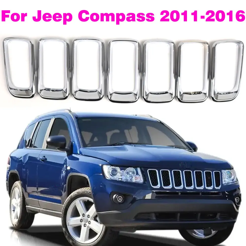 

Grilles Front Bumper Central Grill Cover Grille For Jeep Compass 2011 2012 2013 2014 2015 2016