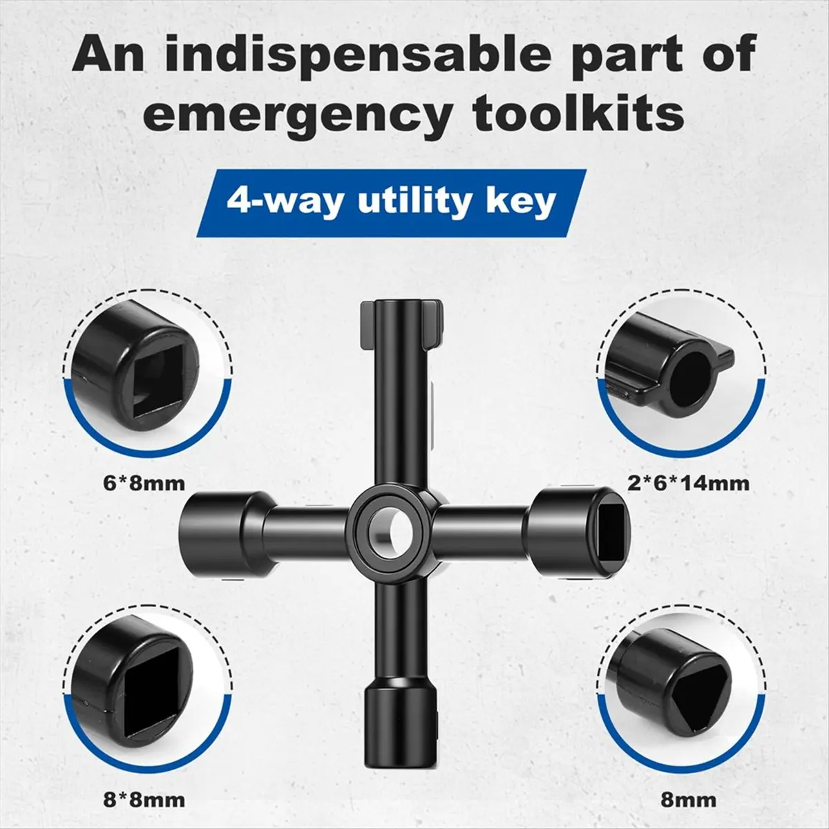 TOP RATED~Water Meter Key, 17-37 Inch Adjustable Length Water Shut Off Tool with 4-Way Utility Key T-Handle Water Meter Wrench