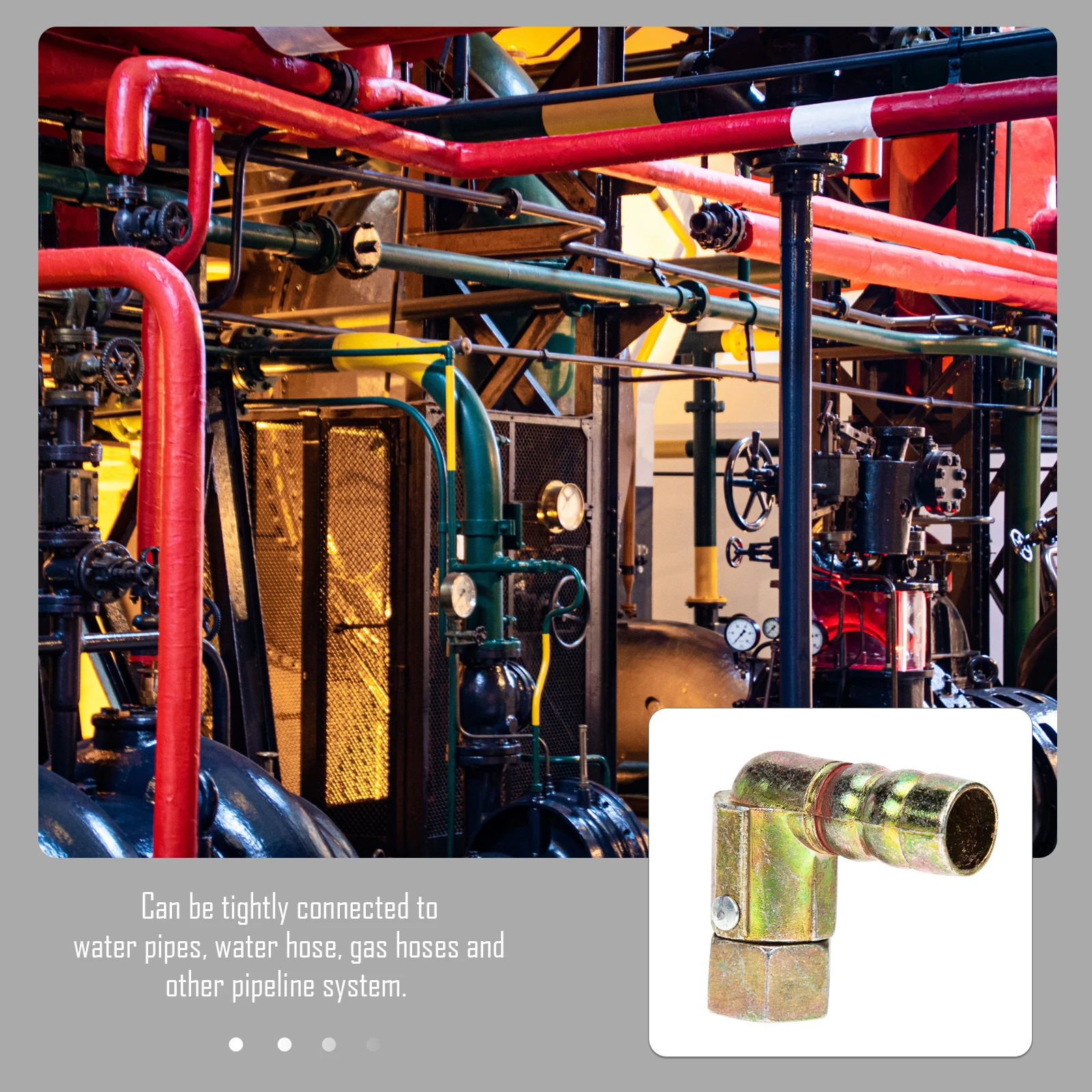 

6Pcs Full Copper Stove Joint Sturdy Cooker Connector Gas Elbow Kitchen Pipeline Joint Stove Tube Adapter Cooker Adapter