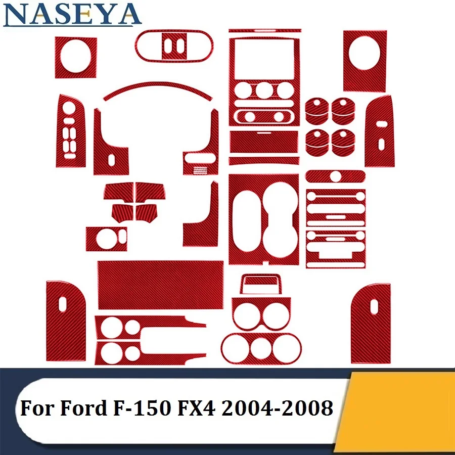 For Ford F-150 FX4 2004 2005 2006 2007 2008 Car Various Parts Interior Decorative Carbon Fiber Red Stickers Accessories