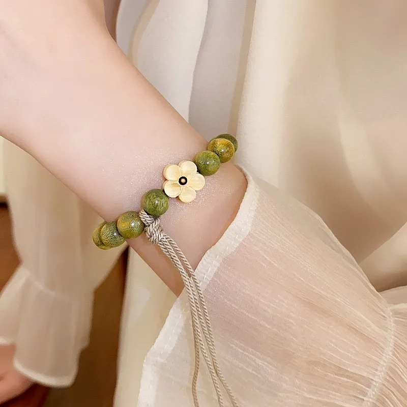 Authentic Sandalwood Bracelet Design Beaded Student Ladies 8mm SandalWood Fringe Exquisite Gift - Image 2