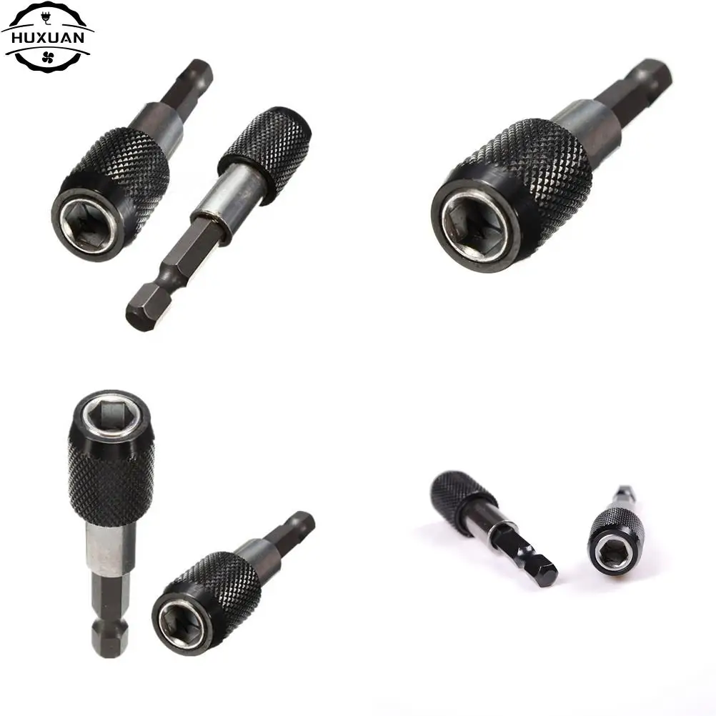 New Black 1/4 Hex Shank Quick Release Electric Drill Magnetic Screwdriver Bit Holder 60mm High Quality