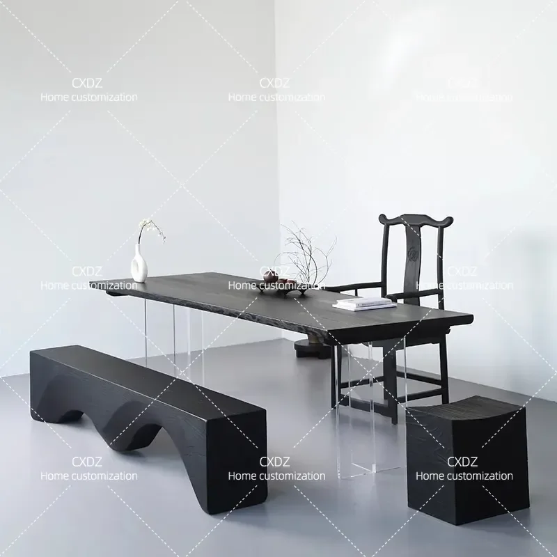 Solid Wood Coffee Table for Living Room Office Simple Personalized Tea Desk Negotiation Table Minimalist Home Furniture