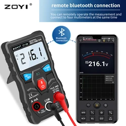 Zoyi-デジタルマルチメータZT-5B,プロフェッショナル,オレンジac/DC,電圧計,ミニ電気技師,Bluetoothアプリケーション