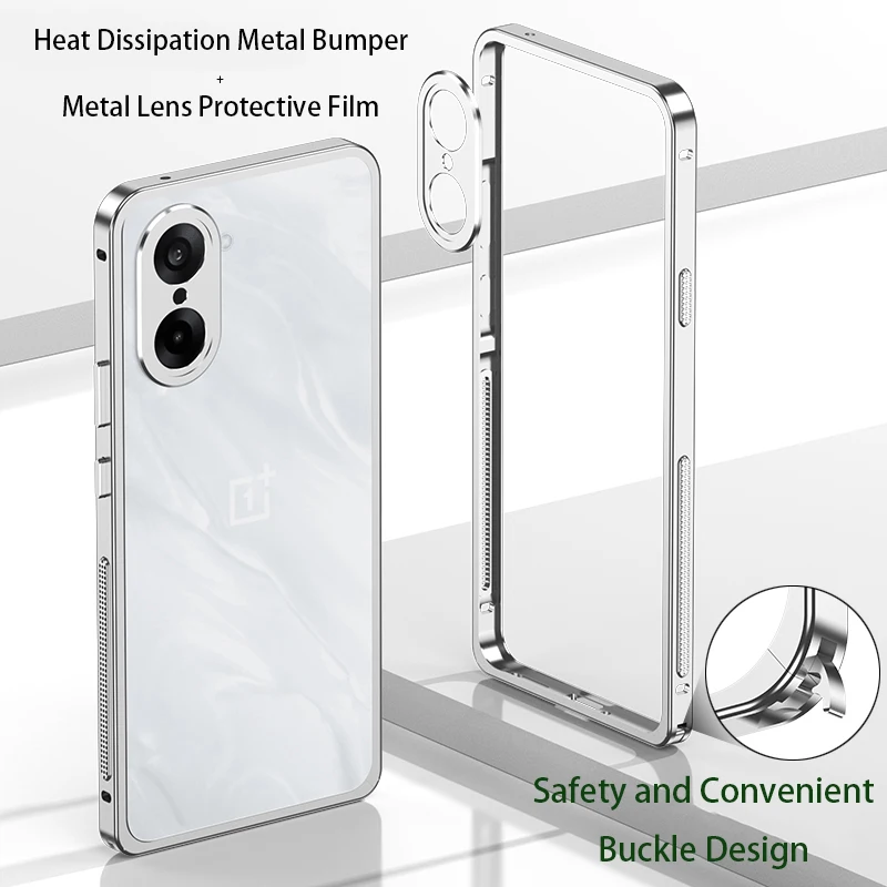 

Detachable Metal Camera Protect Ultra-Thin Case For Oneplus Nord CE 5 Racing Metal Frame Shockproof Bumper For 1+ ACE 5 Racing