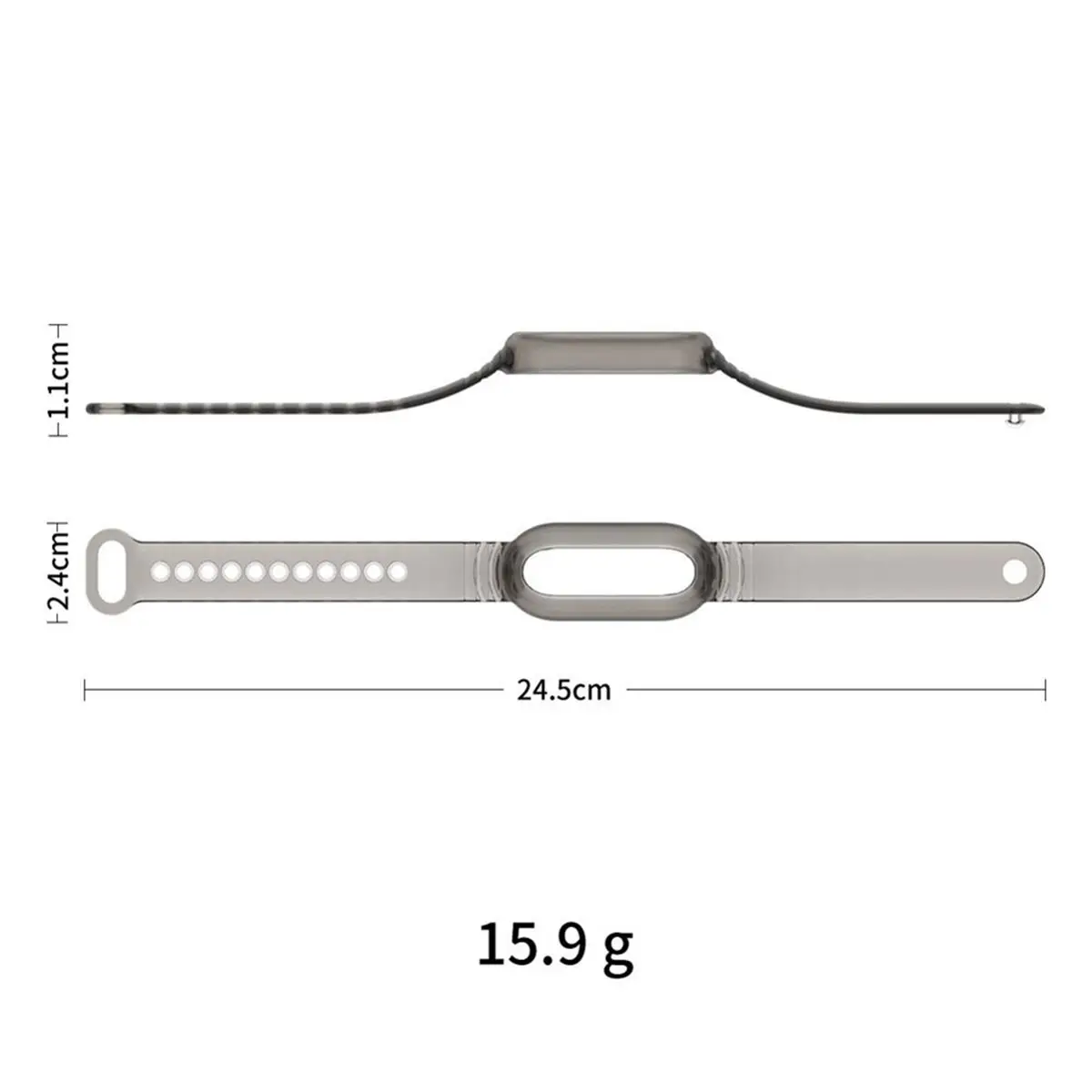 Delighted- TPU Voice Recorder Case Wristband Transparent Protector Band Strap for PLAUD NotePin Voice Recorder Puple