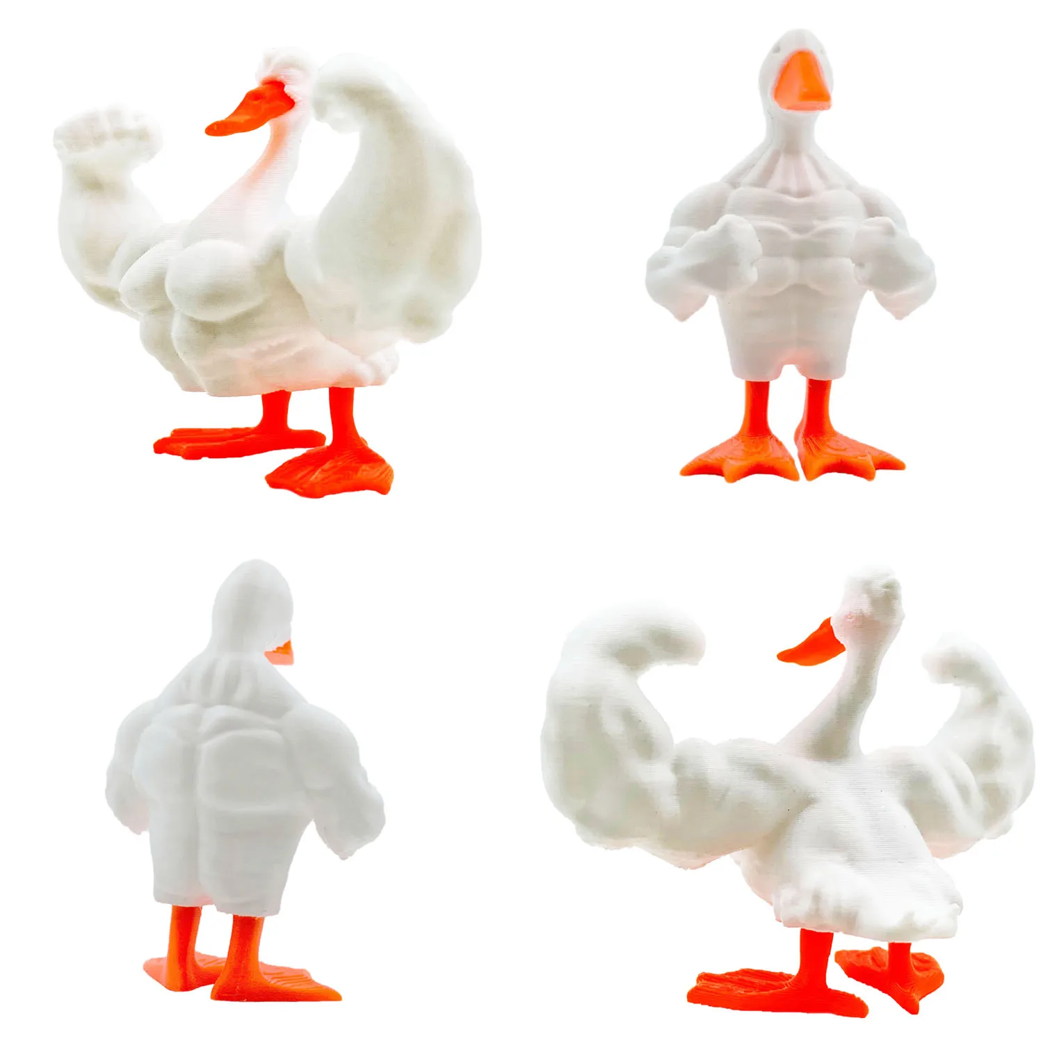 Mini pato musculoso creativo con impresión 3D y esculturas de ganso físico, adornos divertidos y compactos para decoración del hogar, regalos navideños