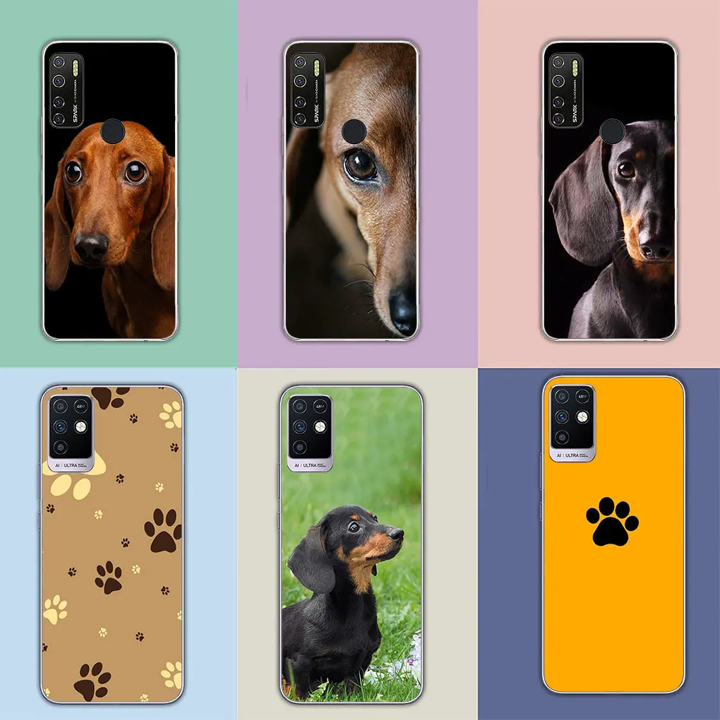 Custodia morbida per cani bassotto per Motorola Moto E13 E22I E22 G52 G42 G32 G23 G22 E20 E30 E40 E4 E5 G200 custodia in Silicone